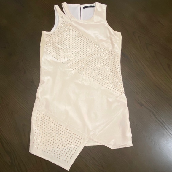 Ark & Co studded ivory & gold studded dress - S - Picture 2 of 9
